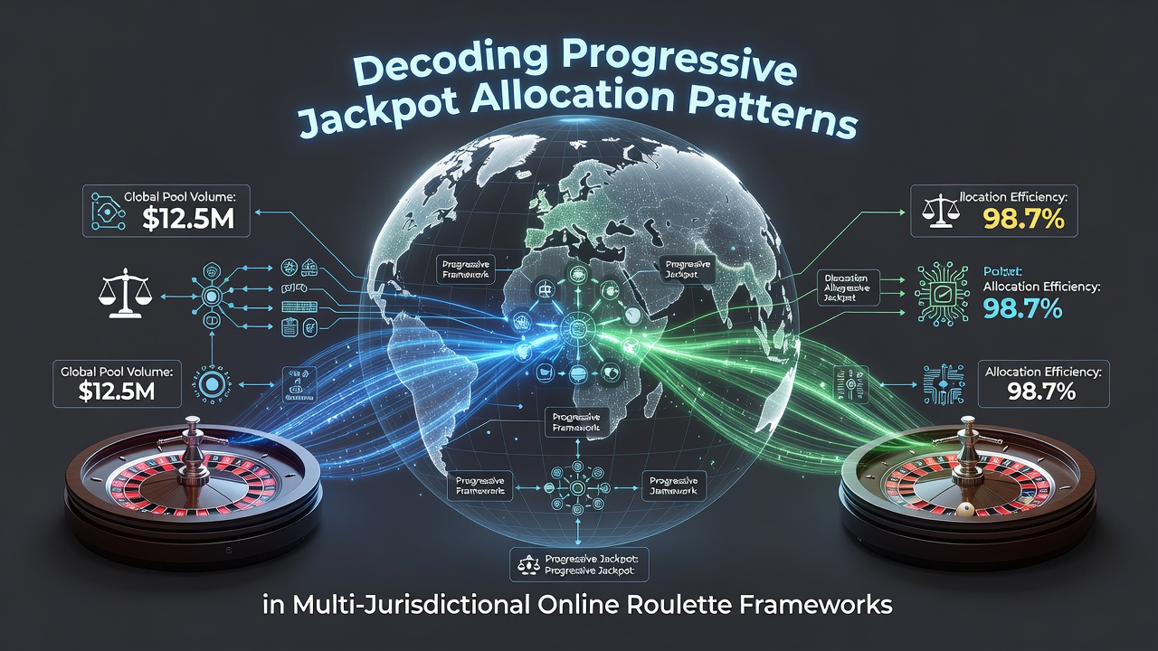 Data charts showing progressive jackpot growth patterns in international roulette networks