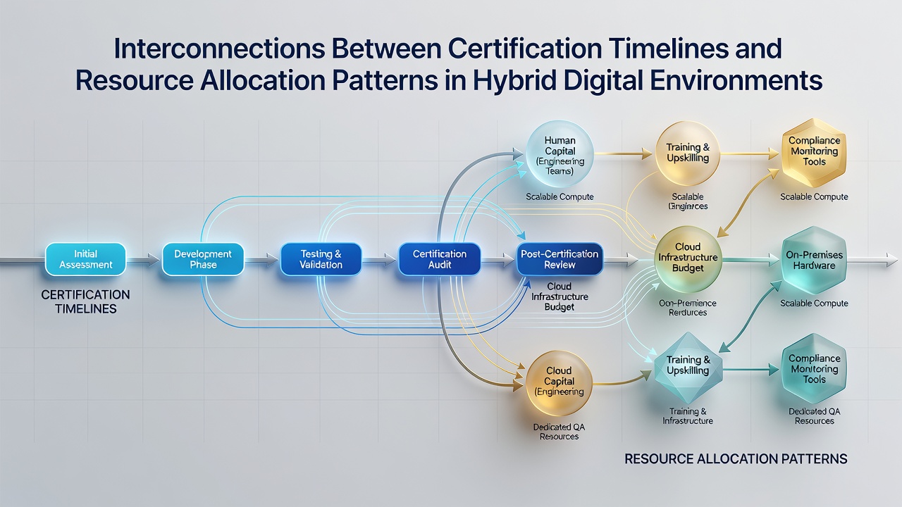 Resource distribution charts across certification phases in digital gaming operations