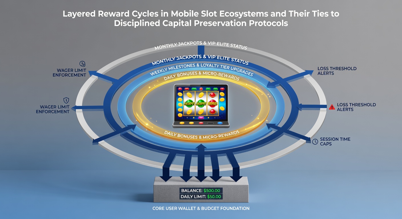 Mobile slot interface displaying layered reward tiers and progress indicators