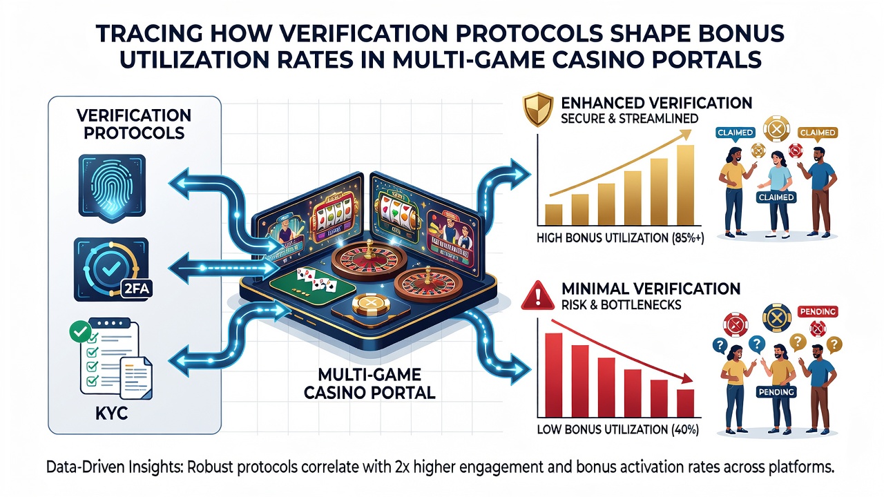 Data visualization of bonus utilization rates influenced by verification timelines in casino portals